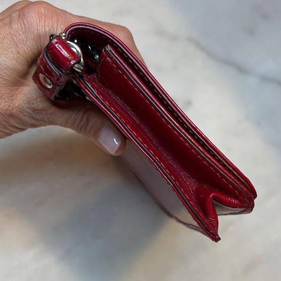 Coach Bleeker Patent Leather Buckle Wallet Clutch Bag - Picture 10 of 16